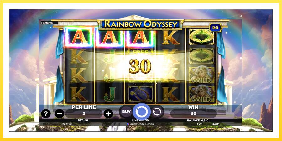 Slika 4 igralni avtomat Rainbow Odyssey