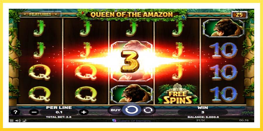 Slika 3 igralni avtomat Queen of the Amazon