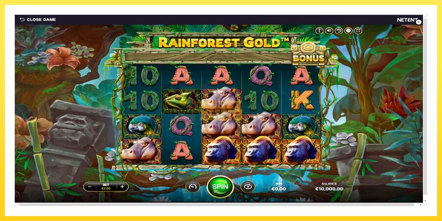 Slika 1 igralni avtomat Rainforest Gold