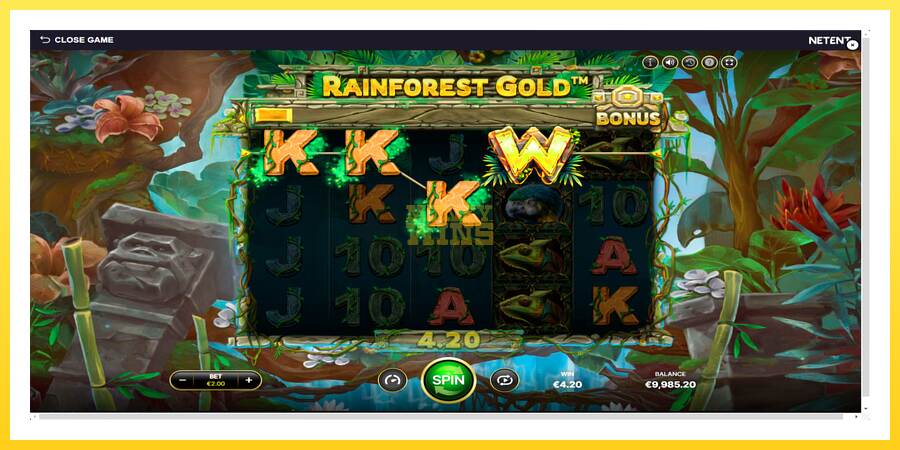 Slika 3 igralni avtomat Rainforest Gold