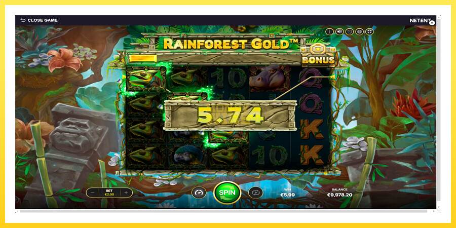 Slika 4 igralni avtomat Rainforest Gold