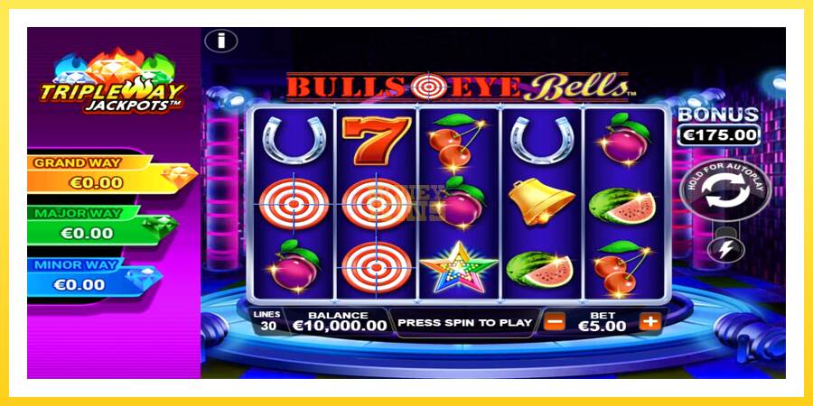 Slika 1 igralni avtomat Bulls Eye Bells