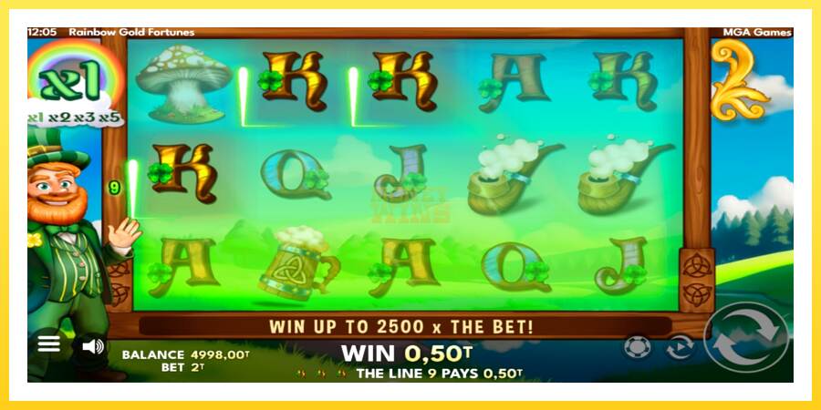 Slika 2 igralni avtomat Rainbow Gold Fortunes