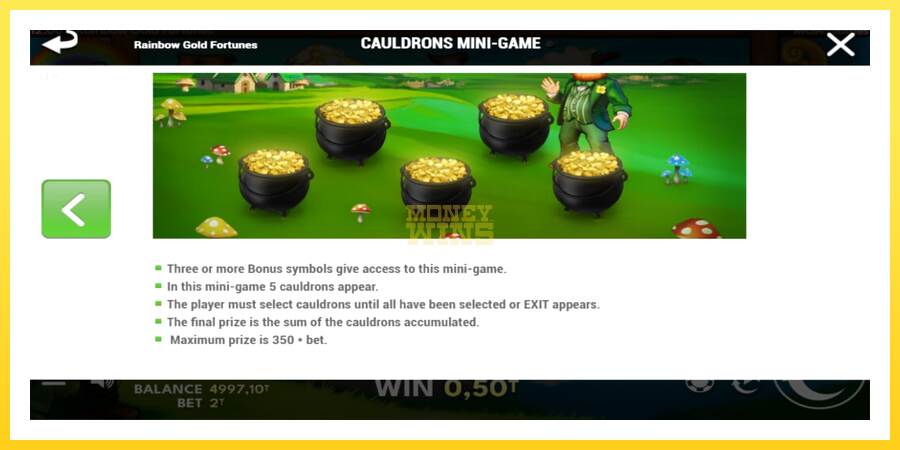 Slika 7 igralni avtomat Rainbow Gold Fortunes