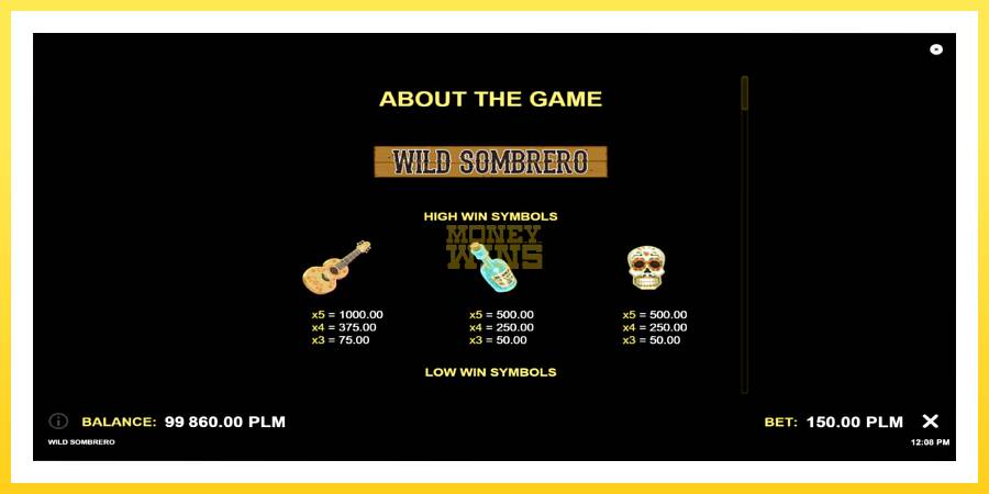 Slika 5 igralni avtomat Wild Sombrero