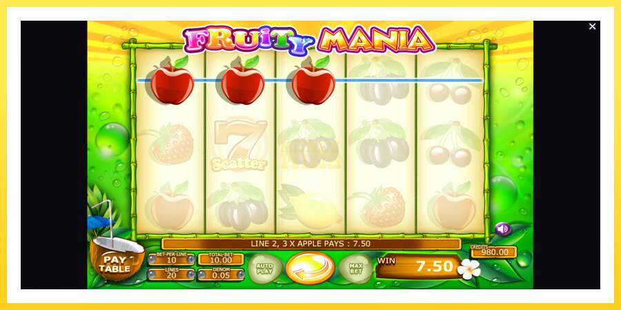 Slika 2 igralni avtomat Fruity Mania