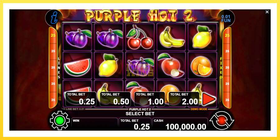 Slika 1 igralni avtomat Purple Hot 2