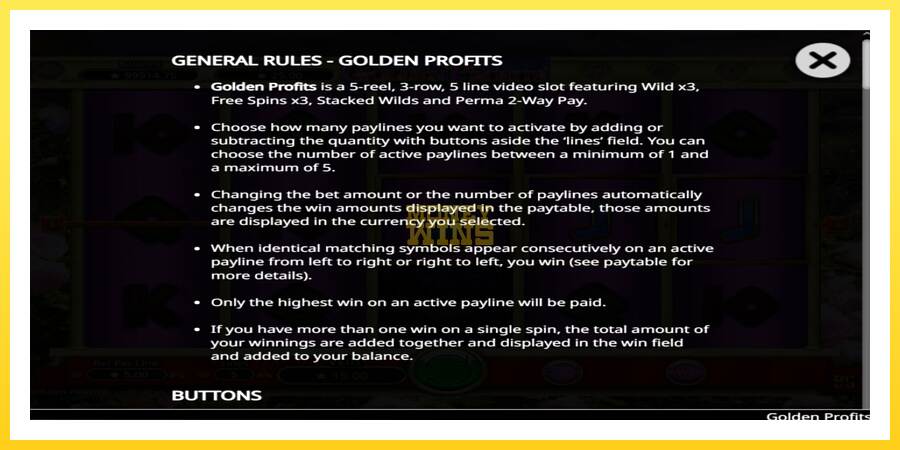 Slika 5 igralni avtomat Golden Profits