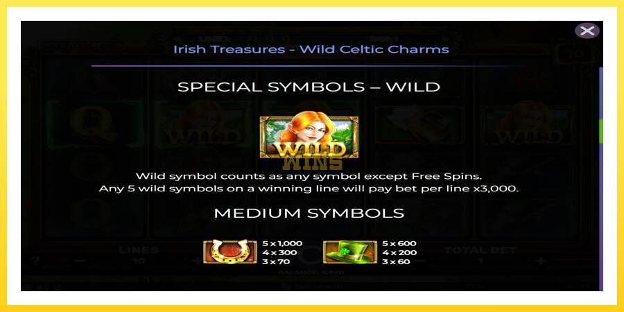 Slika 5 igralni avtomat Irish Treasures - Wild Celtic Charms