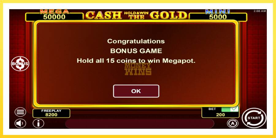 Slika 3 igralni avtomat Cash The Gold Hold & Win