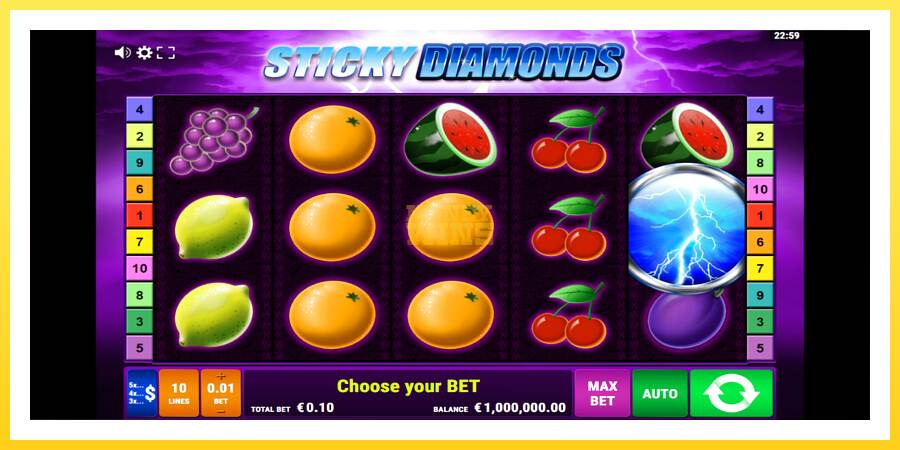 Slika 1 igralni avtomat Sticky Diamonds