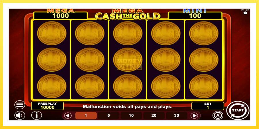 Slika 2 igralni avtomat Mega Cash The Gold