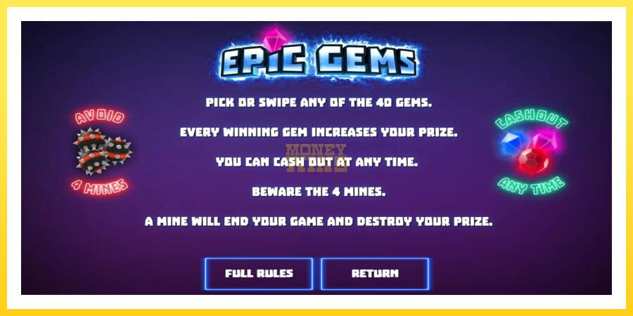 Slika 3 igralni avtomat Epic Gems