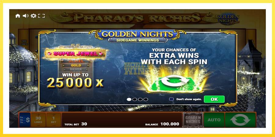 Slika 1 igralni avtomat Pharaos Riches Golden Nights