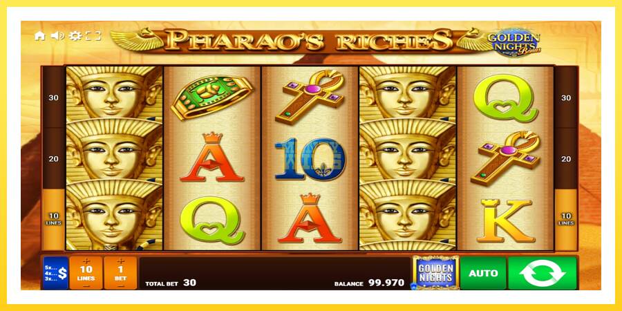 Slika 2 igralni avtomat Pharaos Riches Golden Nights