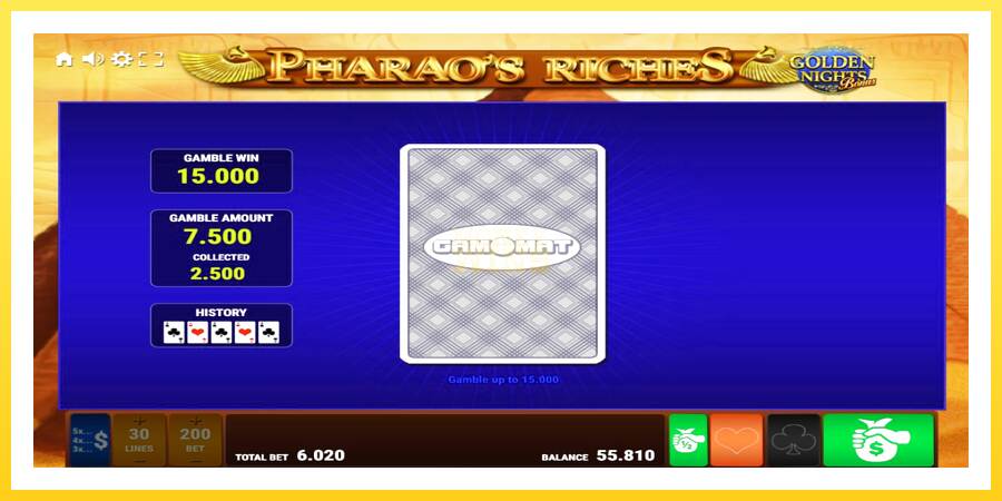 Slika 5 igralni avtomat Pharaos Riches Golden Nights