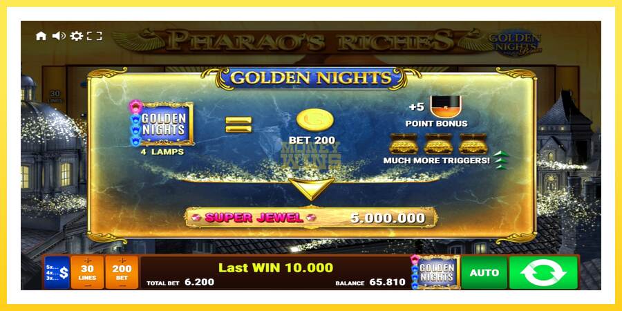 Slika 7 igralni avtomat Pharaos Riches Golden Nights