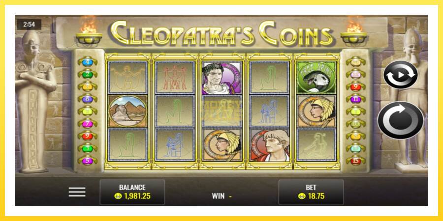 Slika 1 igralni avtomat Cleopatra’s Coins