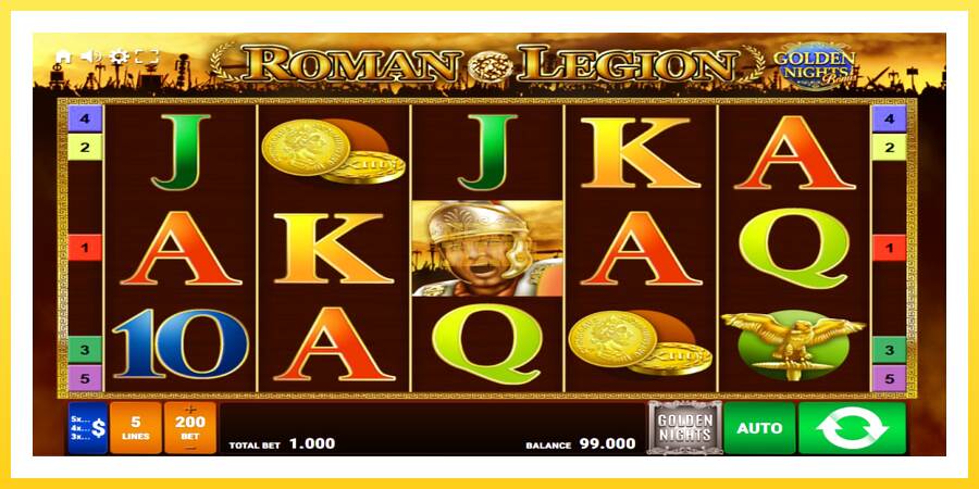 Slika 1 igralni avtomat Roman Legion Golden Nights