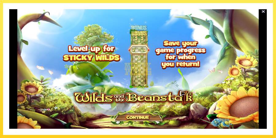 Slika 1 igralni avtomat Wilds and the Beanstalk