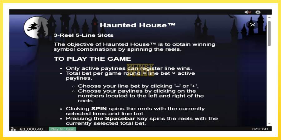 Slika 4 igralni avtomat Haunted House