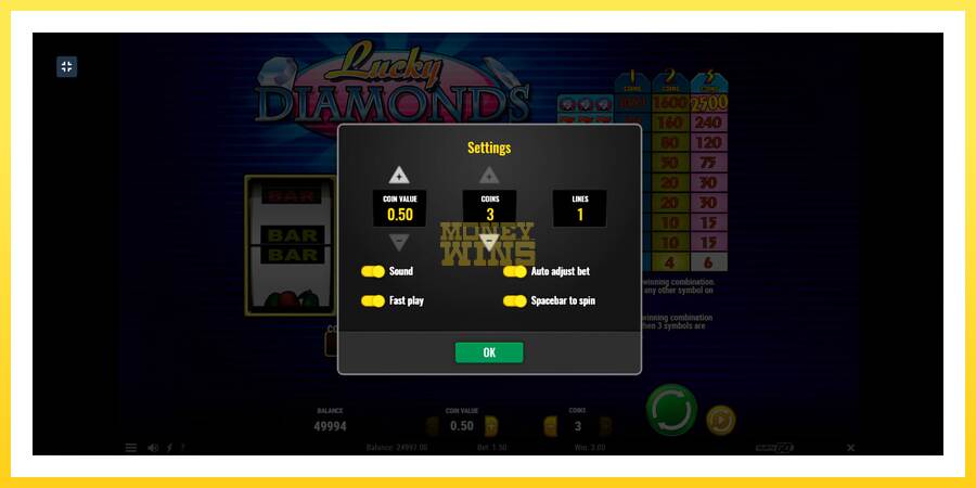 Slika 4 igralni avtomat Lucky Diamonds