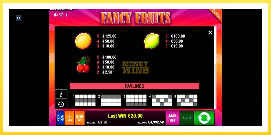 Slika 7 igralni avtomat Fancy Fruits