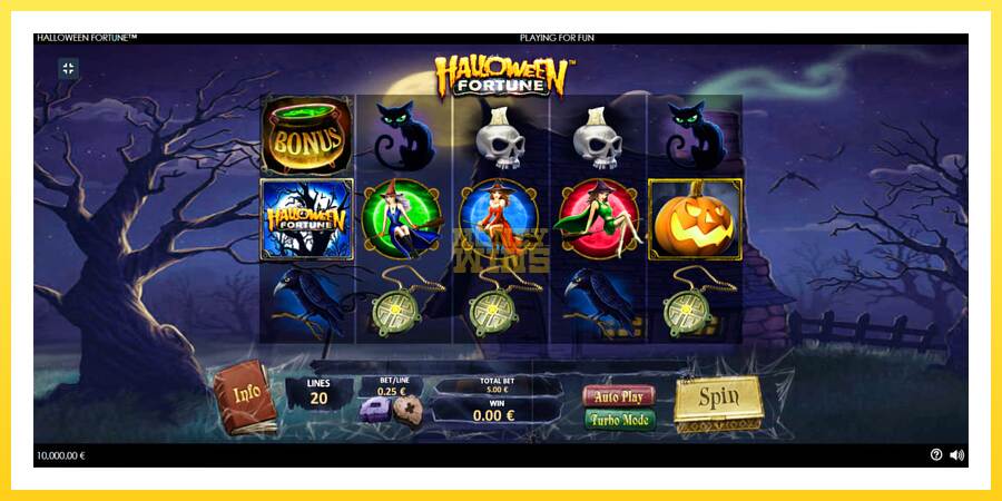 Slika 1 igralni avtomat Halloween Fortune