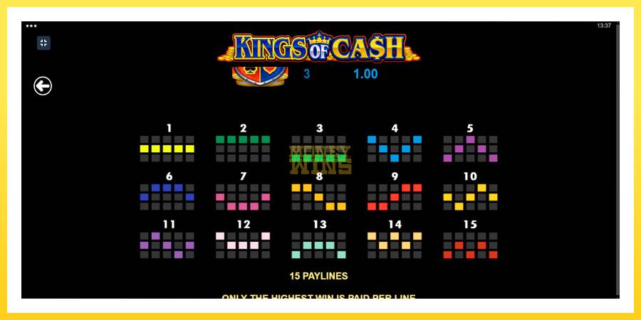 Slika 7 igralni avtomat Kings of Cash