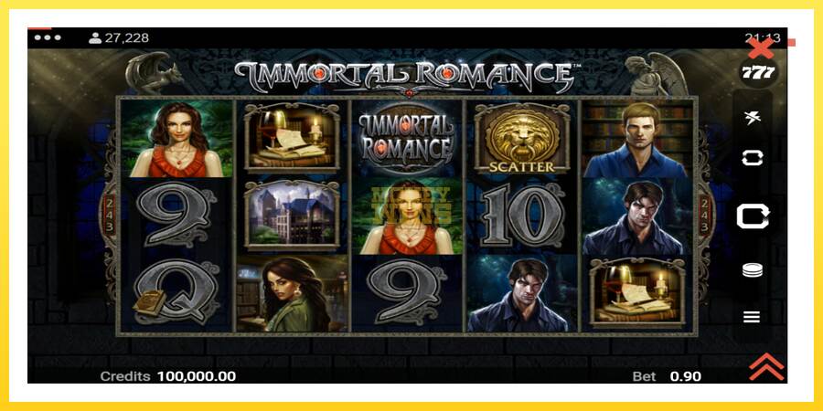 Slika 2 igralni avtomat Immortal Romance