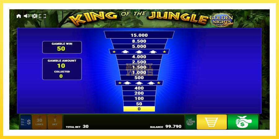 Slika 3 igralni avtomat King of the Jungle Golden Nights