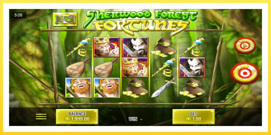 Slika 1 igralni avtomat Sherwood Forest Fortunes