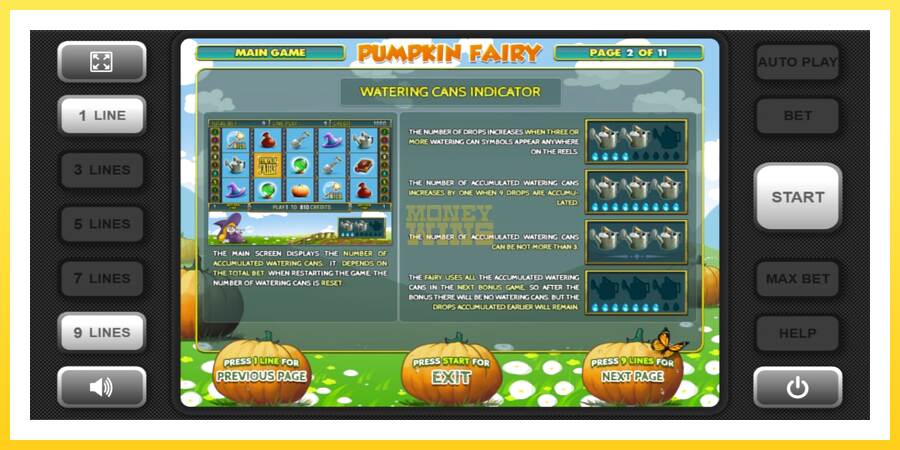 Slika 5 igralni avtomat Pumpkin Fairy