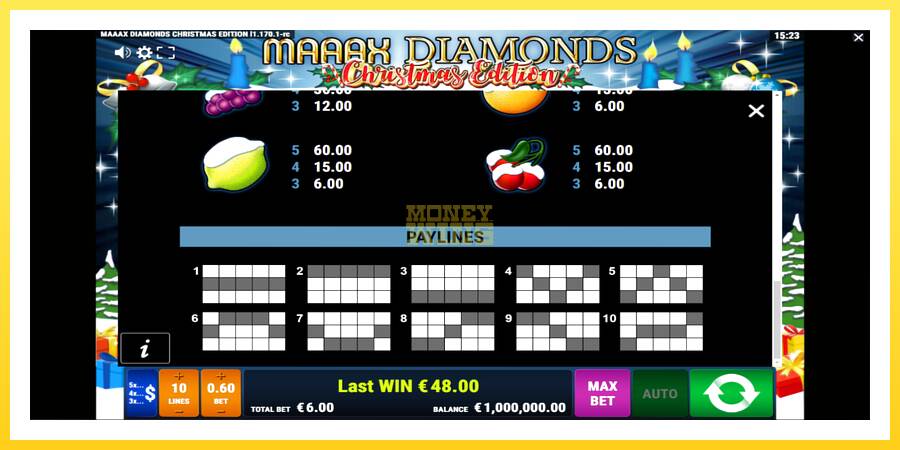 Slika 7 igralni avtomat Maaax Diamonds Christmas Edition