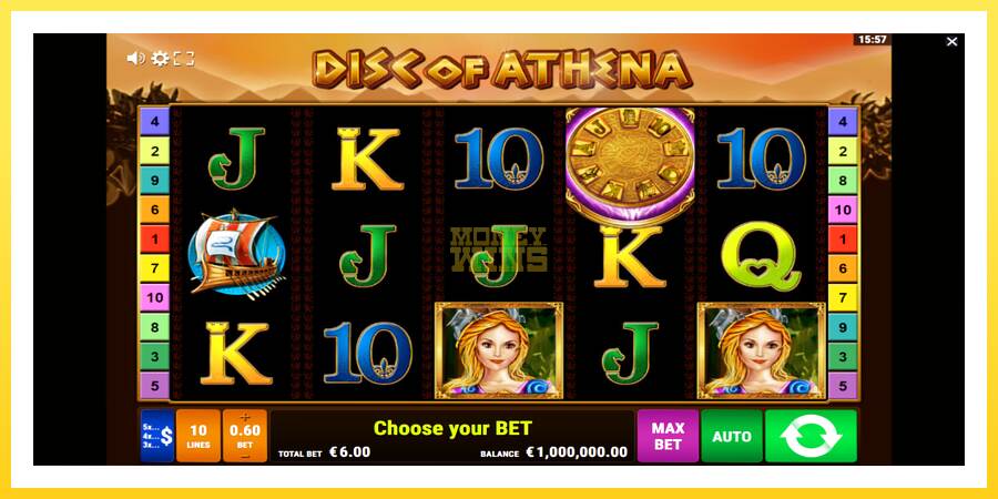 Slika 2 igralni avtomat Disc of Athena