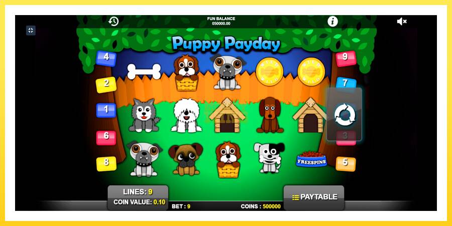 Slika 1 igralni avtomat Puppy Payday