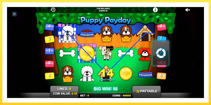 Slika 2 igralni avtomat Puppy Payday