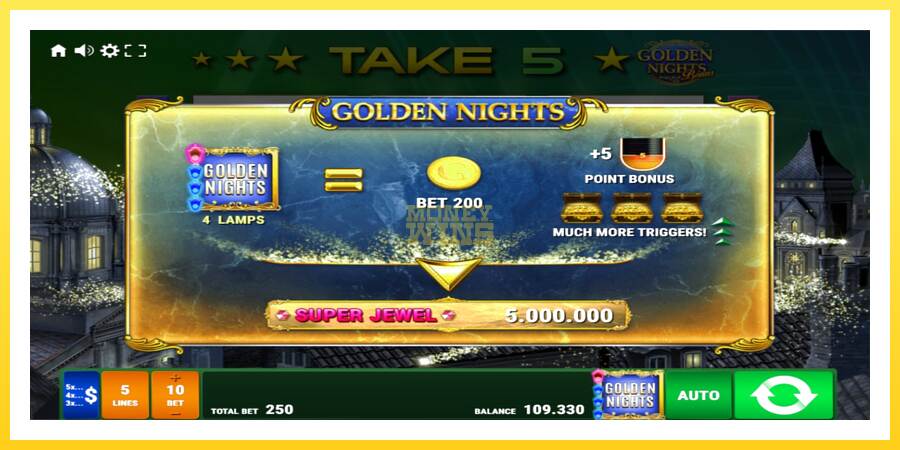 Slika 6 igralni avtomat Take 5 Golden Nights