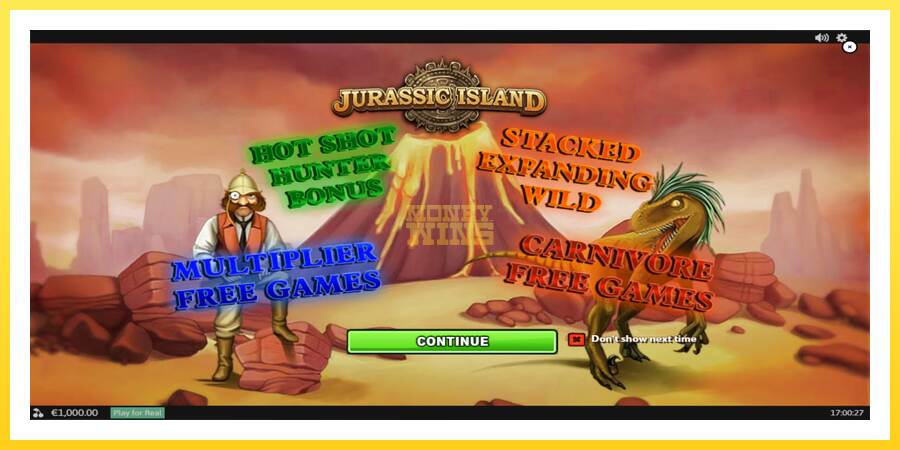 Slika 1 igralni avtomat Jurassic Island