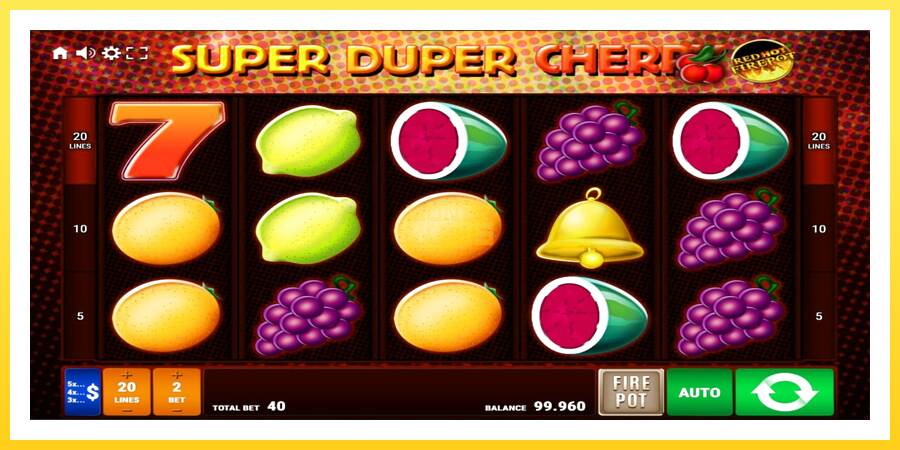 Slika 1 igralni avtomat Super Duper Cherry Red Hot Firepot