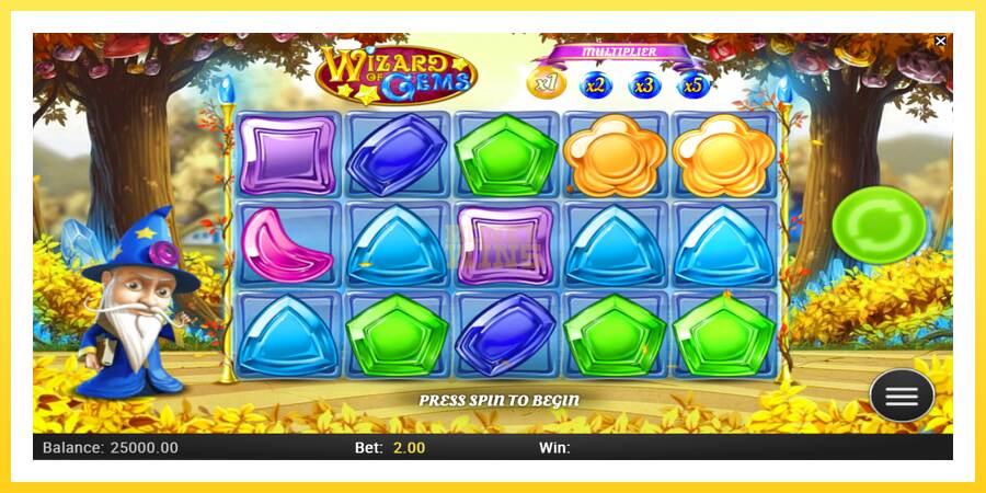 Slika 1 igralni avtomat Wizard of Gems