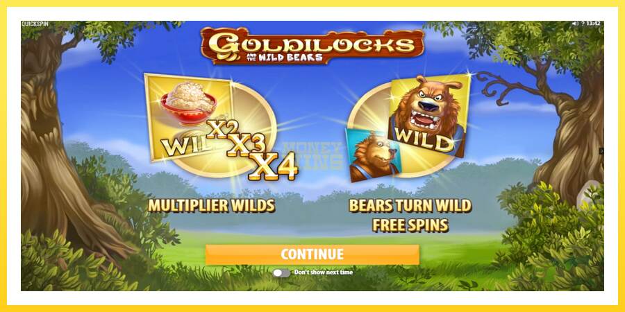 Slika 1 igralni avtomat Goldilocks and the Wild Bears