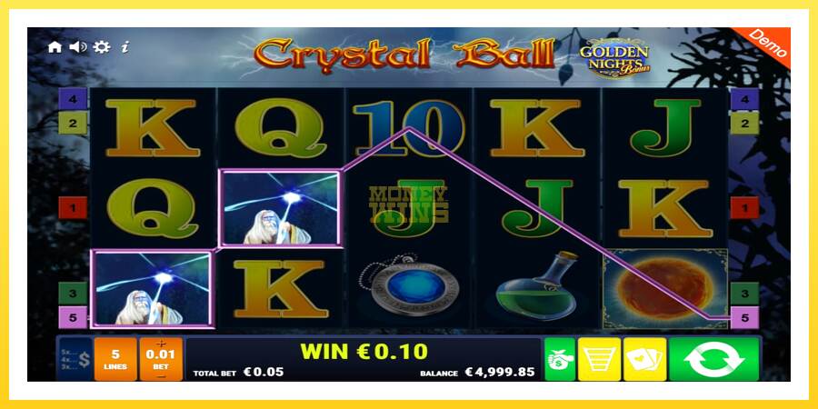 Slika 2 igralni avtomat Crystal Ball Golden Nights