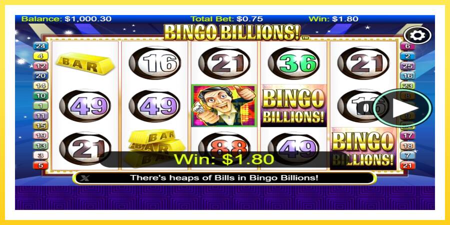 Slika 2 igralni avtomat Bingo Billions