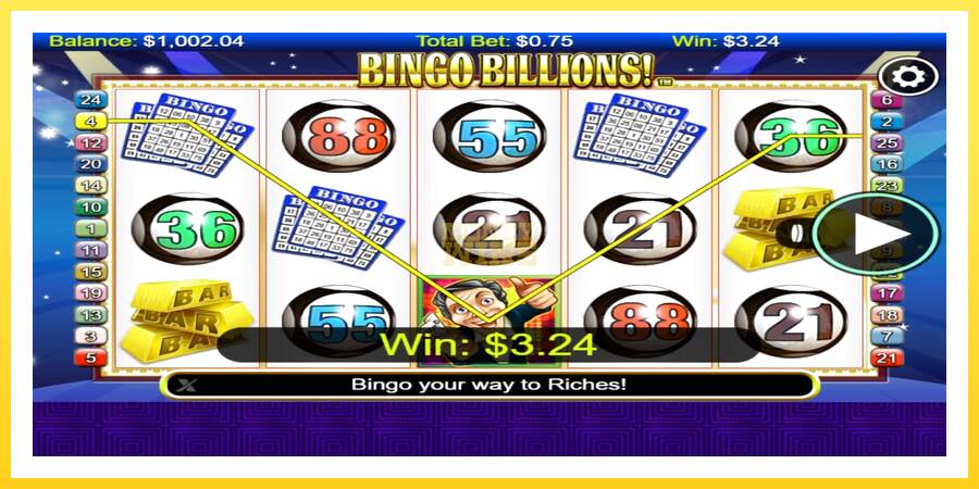 Slika 3 igralni avtomat Bingo Billions