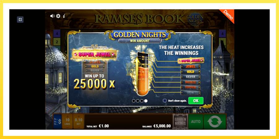 Slika 1 igralni avtomat Ramses Book Golden Nights