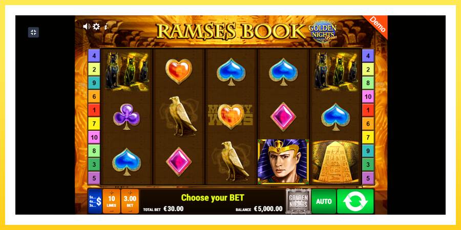 Slika 2 igralni avtomat Ramses Book Golden Nights