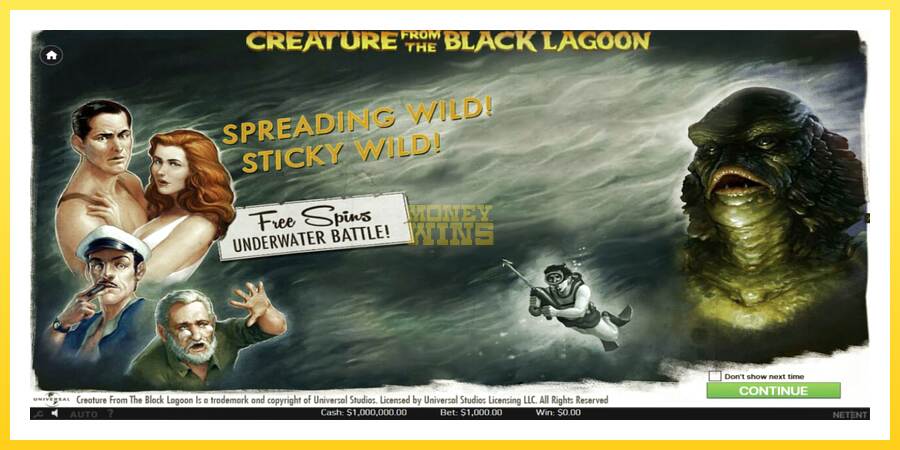 Slika 1 igralni avtomat Creature From The Black Lagoon