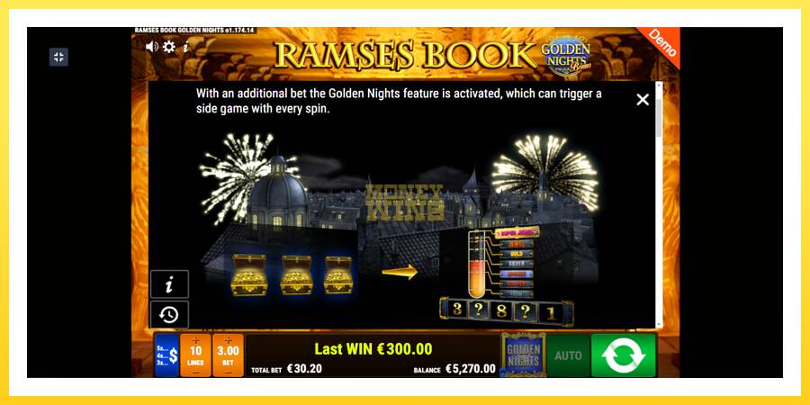 Slika 5 igralni avtomat Ramses Book Golden Nights