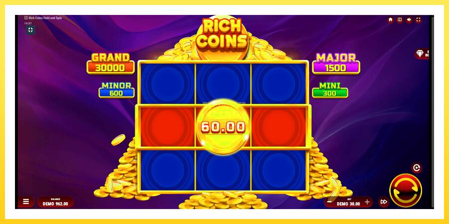 Slika 3 igralni avtomat Rich Coins Hold and Spin